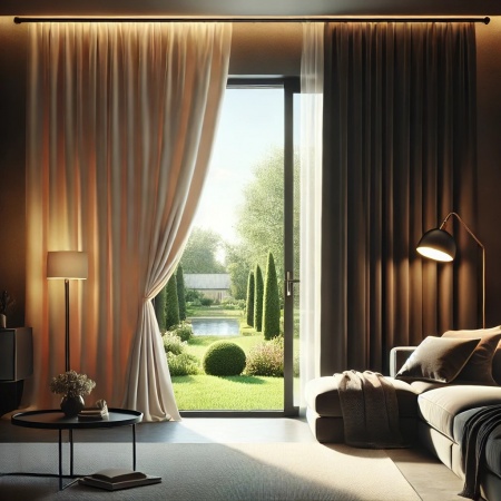 DALLE-2024-11-04-13.35.28---A-cozy-and-modern-living-room-with-blackout-curtains-partially-open-revealing-a-view-of-the-outdoors-through-large-windows.-Sunlight-filters-in-throu.jpg